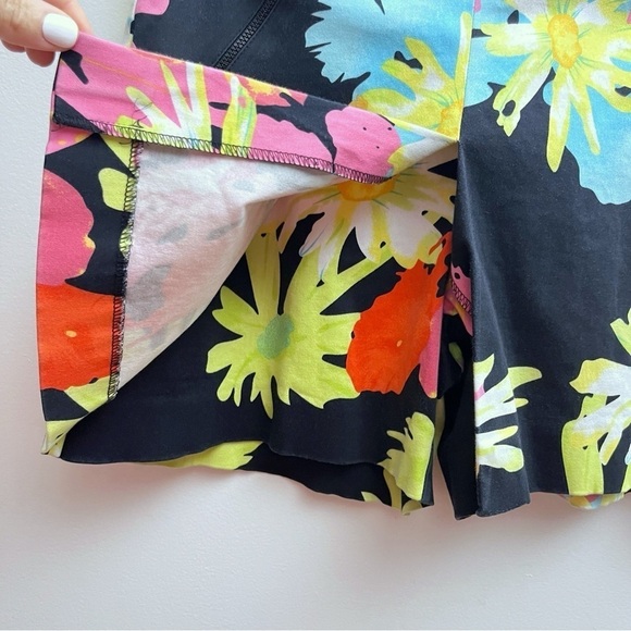 Cache Tropical Floral Print 90s Y2K Sporty Mini Skort Women’s Size 4 - Picture 2 of 8